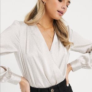 NWT Abercrombie & Fitch Leopard Plunge Bodysuit